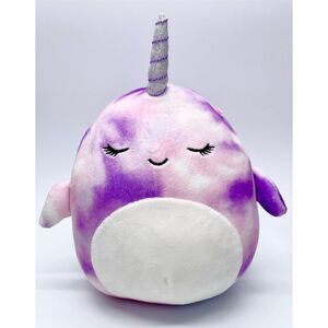 Squishmallows Nabila Narwhal Purple Tie Dye Stuffed Animal Plush Toy 3+ Clean